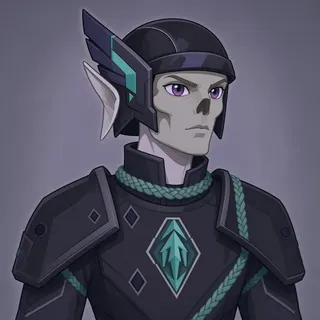 original adult guard, calm expression