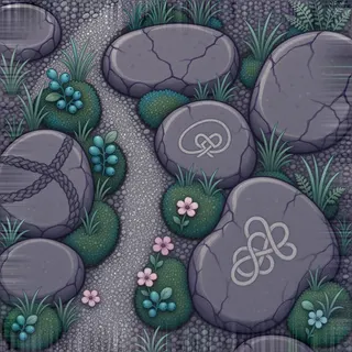 overgrown fine gravel path