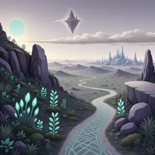 winding wilderness path at daybreak