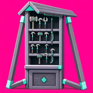 damaged tool rack