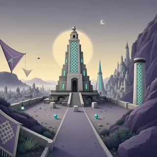 ancient landmark at daybreak