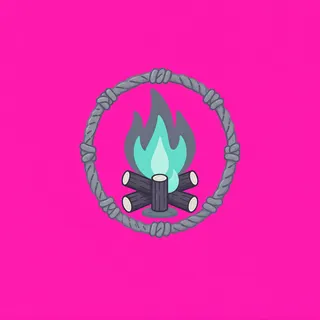 campfire, plain design