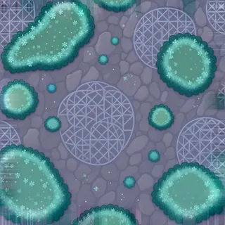 frosted teal low moss