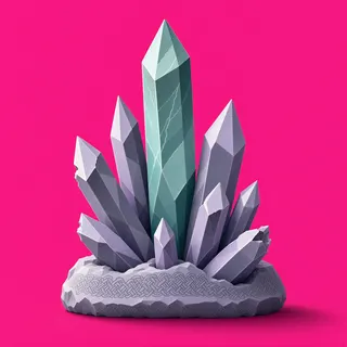 damaged crystal cluster