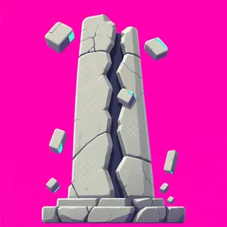damaged broken pillar