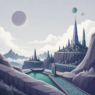 distant stronghold at daylight