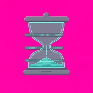 hourglass, plain design