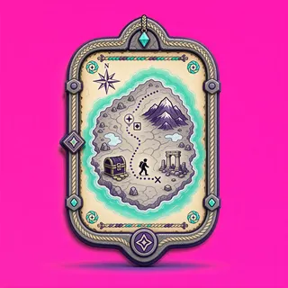 treasure map, ornate design