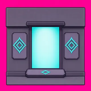 door open, intact