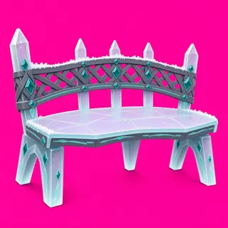 frosted bench