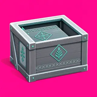 frosted wooden crate