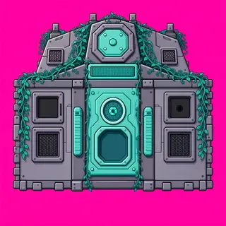 roof center, overgrown