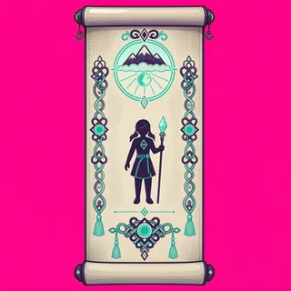 quest scroll, ornate design