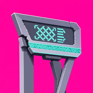 damaged wayfinding sign without text