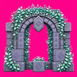 support arch, overgrown