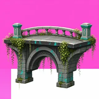 overgrown small bridge