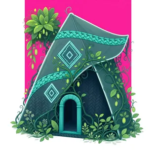 overgrown tent