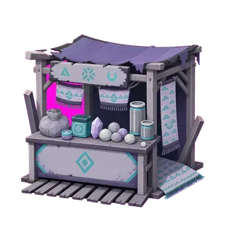 damaged market stall