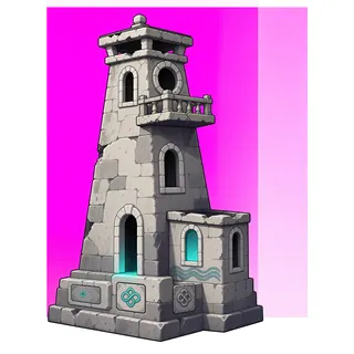 damaged watchtower