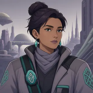 original adult explorer, calm expression