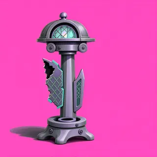 damaged lantern post