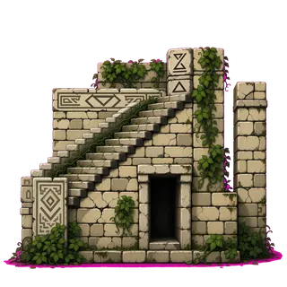 stairs upward, overgrown
