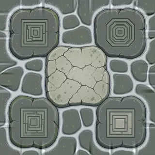 frosted worn paving