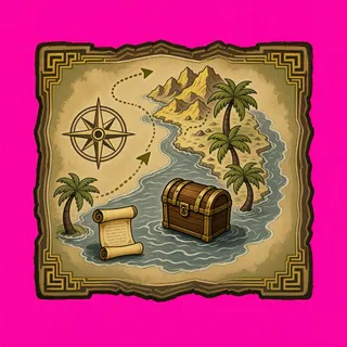 treasure map, rare accent design
