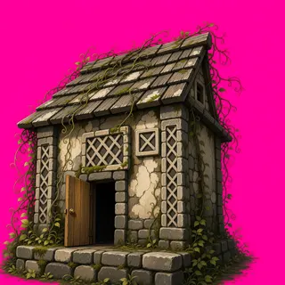 overgrown small dwelling