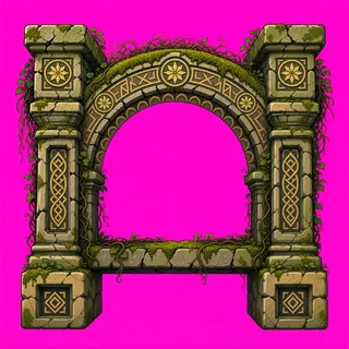 support arch, overgrown
