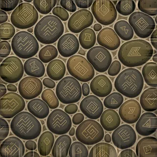 damaged river pebbles