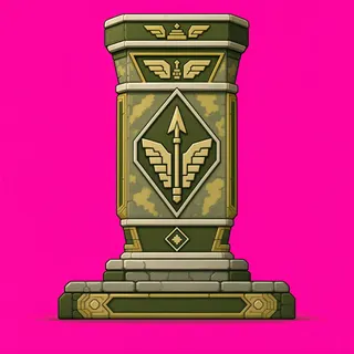 wall isolated pillar, intact