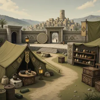 quiet camp at daylight
