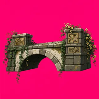 overgrown small bridge