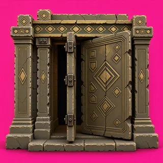 door open, damaged
