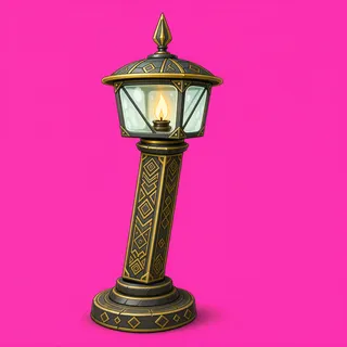 frosted lantern post