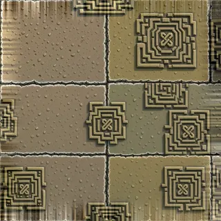dust-covered worn paving