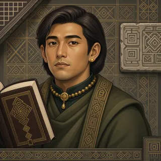 original adult scholar, calm expression
