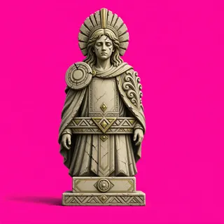 damaged statue