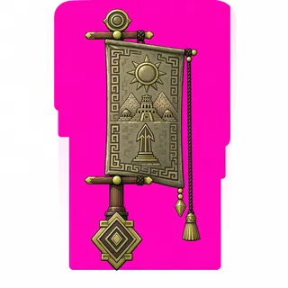 checkpoint flag, ornate design