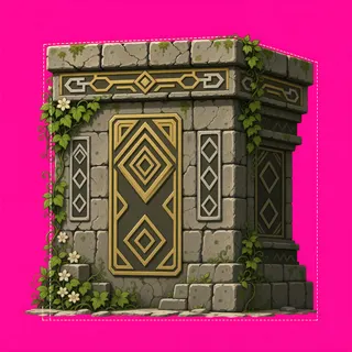 wall end cap, overgrown