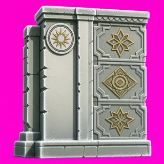 frosted stone wall section