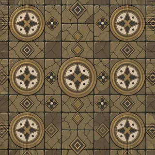 damaged dusty tiled floor