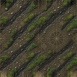 overgrown wet mud