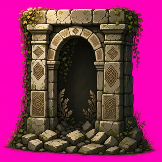 overgrown archway