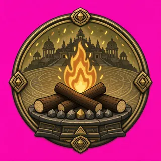 campfire, ornate design