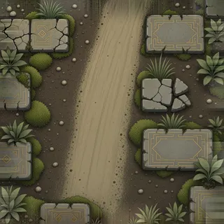 overgrown packed dirt path
