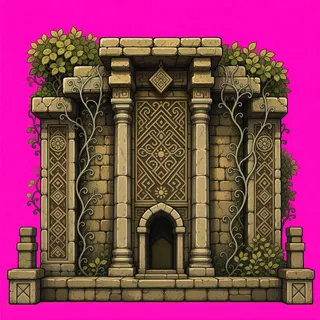 cliff face, overgrown