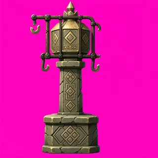 damaged lantern post