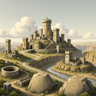 distant stronghold at daylight